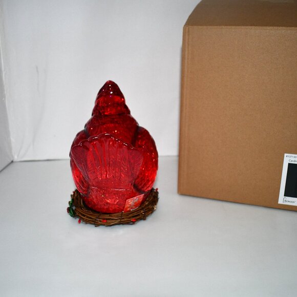 Roman Lighted Swirl Cardinal Figurine #137130 NWT - Picture 4 of 7